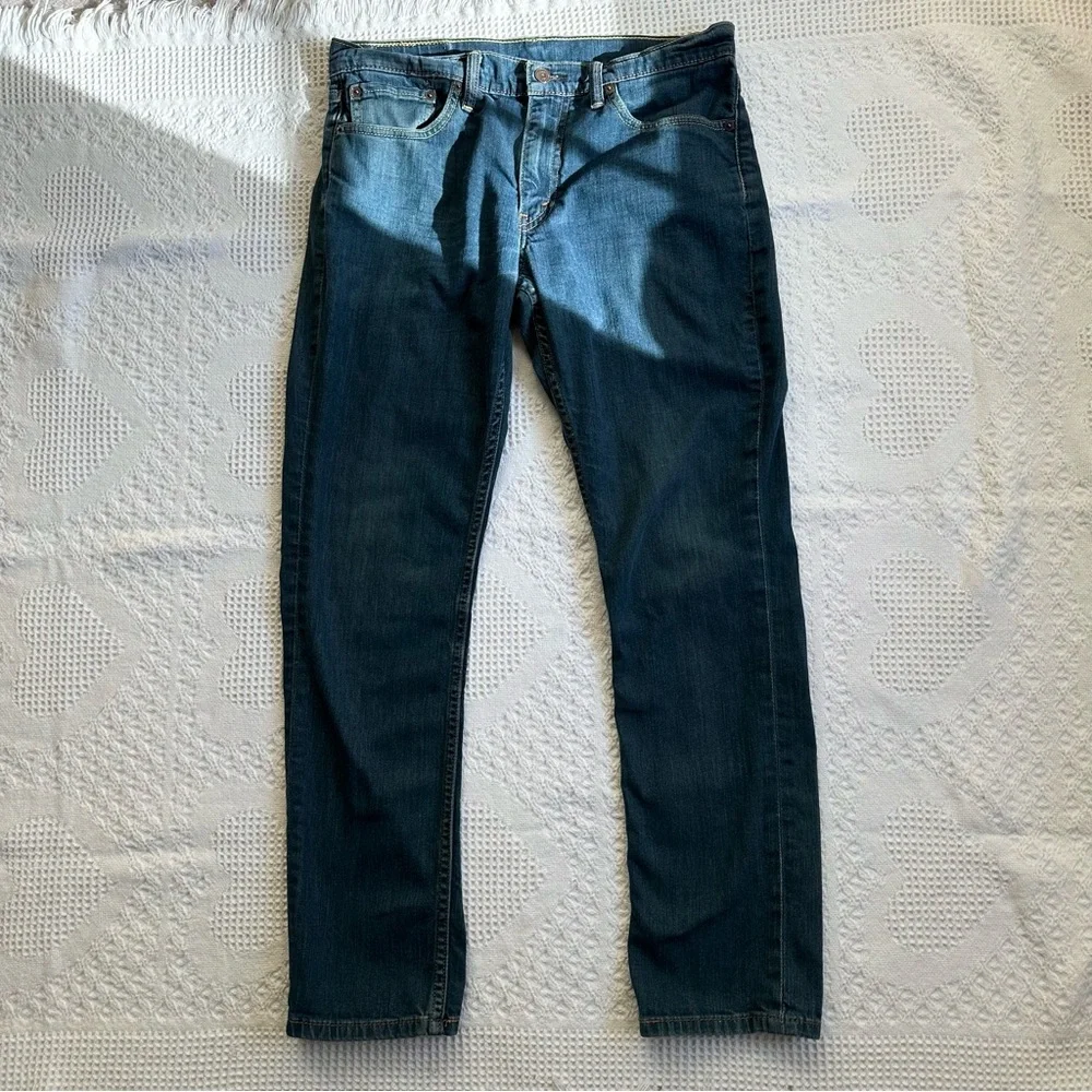 Levis 511 Jeans Mens 33x29 (Tag 33x32) Blue Slim Fit Mid Rise Medium Wash Zip